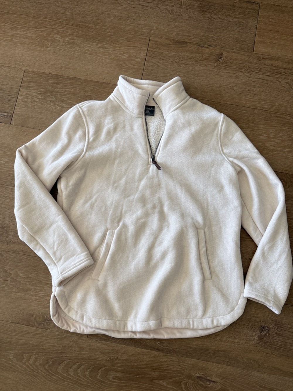 32 Degrees Cream Quarter-Zip Fleece Pullover